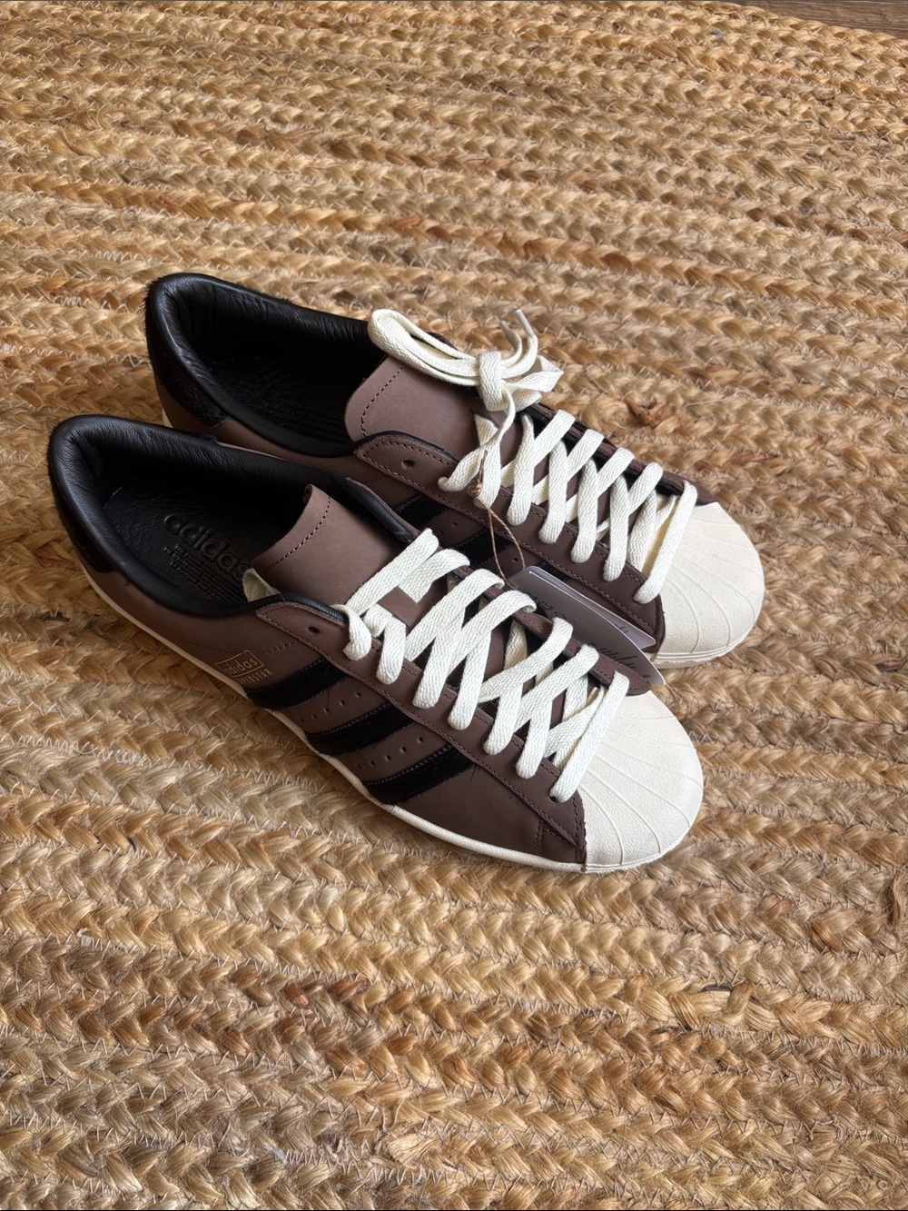 adidas Superstar Vintage Earth Strata Black and Chocolate brown- New w/o box